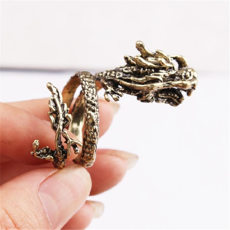 Modern Stylish Rings Adjustable Open Rings Dragon Symbols Finger Rings Jewelry