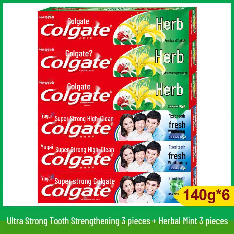 Colgate Toothpaste Family Pack (Strong Teeth & Herbal Mint)