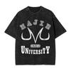 Summer Dragon Ball Retro Washed Cotton T-Shirt Men Oversized Vegeta Print Unisex Short Sleeve Streetwear