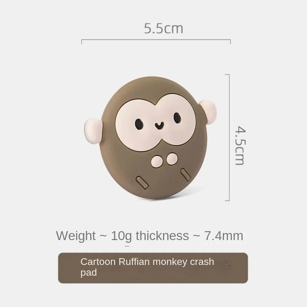 Cartoon Creative Doorknob Anti-collision Pad Wall Sticker Behind The Door Refrigerator Bump Sticker Home Mute Thickened Silicone