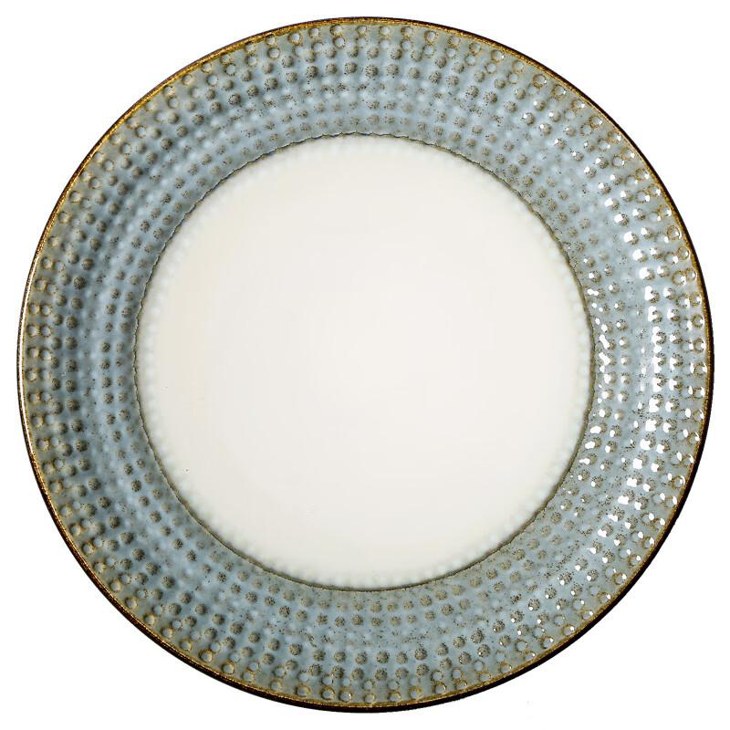 Zhishi European Style Embossed Ceramic Dinner Plate