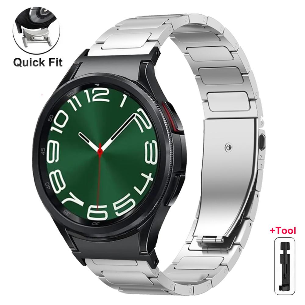 Quick Fit Titanium Strap for Samsung Galaxy Watch 7 6 5 4 40mm 44mm Luxury Bracelet for GALAXY 6Classic 43mm 47mm 5Pro 45mm Band