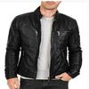 Jachetă motociclist din piele de miel neagră, cu fermoar și buzunar, pentru bărbați, Noora - JS19