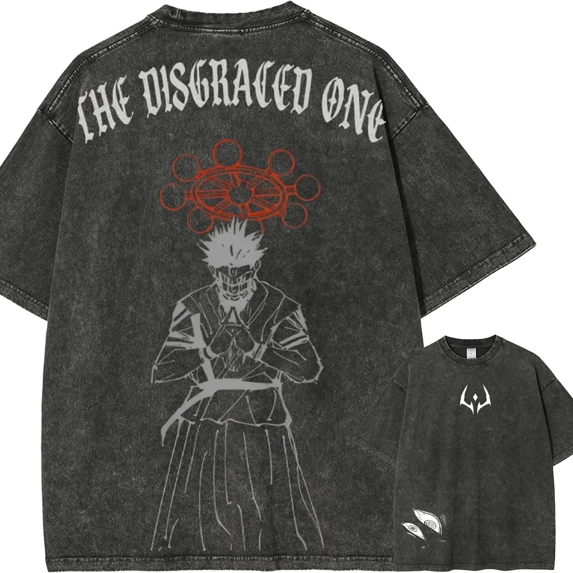 

Jujutsu Kaisen Ryomen Sukuna Printed Tshirt Mens and Womens Washed Tshirt High Quality Vintage Cotton Tshirt YK Tops XL