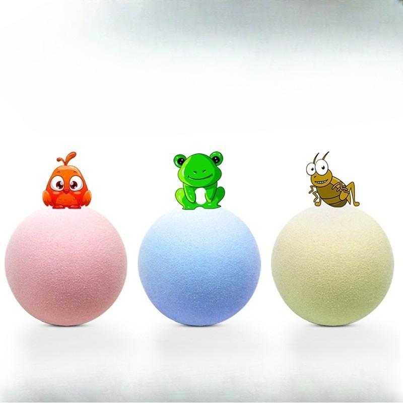 Gravitational Chirping Ball Cat Toy, A Simulated Animal That Makes Sounds, A Cat Toy Ball with Catnip Teeth That Are Tough To Bite