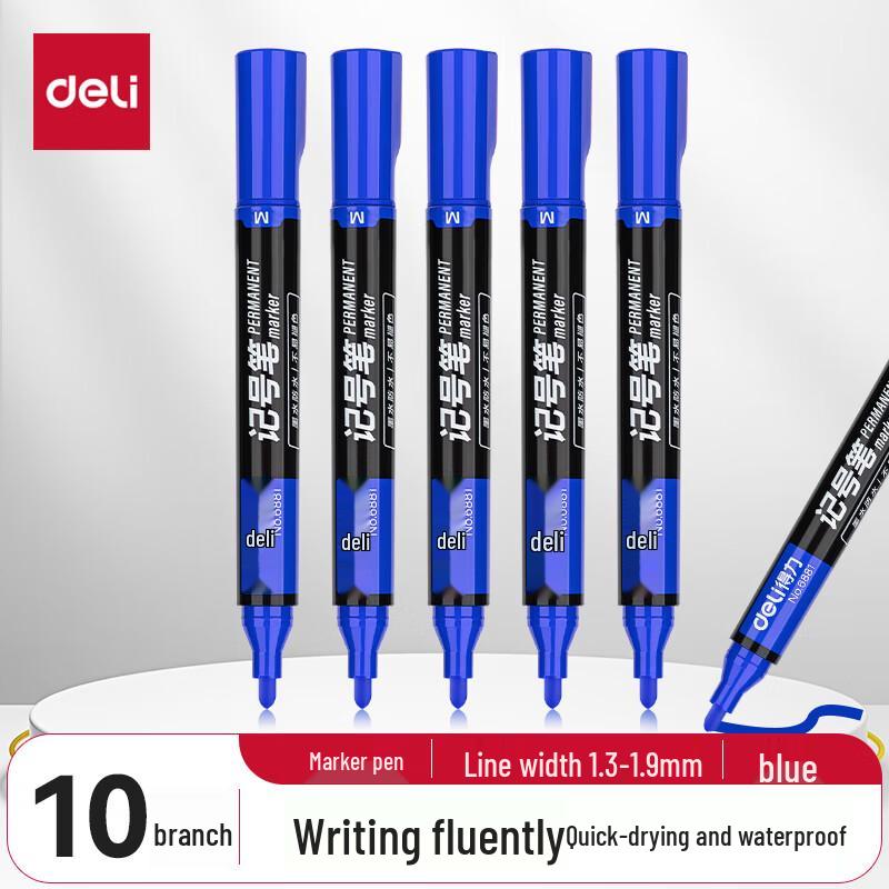 Deli Sta 6881 Oil-Based Broad Tip Marker Pen