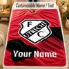 Flannel BlanketFC Utrecht Custom Name Text Personalized Soft Warm Throw Blanket Home Decor Gift