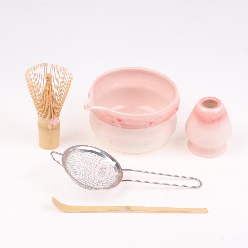 Set Matcha Set Frusta Matcha, Set Matcha in Ceramica 5 Pezzi Kit Matcha Per Amanti del Matcha Kit Matcha