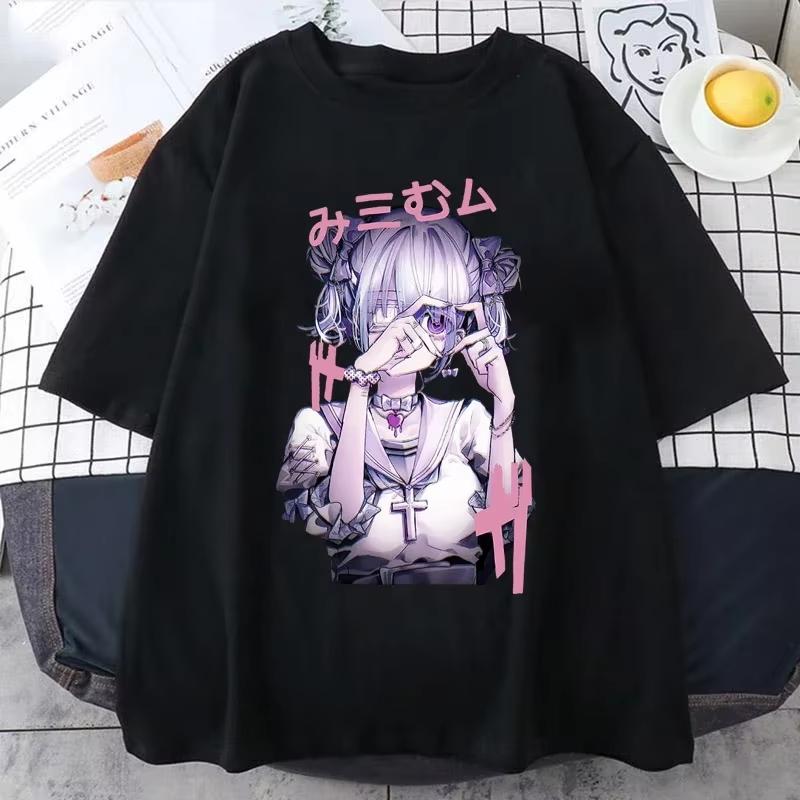 Anime Kurono Kyou T Shirt Summer Sport Jogging Short Sleeve Girls Women Cosplay T Shirt Casual Loose Sport Punk Style Y2K Top