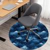 1pc Night Sky Stars Round Chair Mat Area Rug - Non-Slip, Floor Mat for Office, Bedroom, and Indoor Decor -1002091