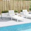 VidaXL Chaise Longue, Transat avec Dossiers Réglables et Accourdoirs, Bain de Soleil Jardin Piscine Terrasse Extérieur, 832539