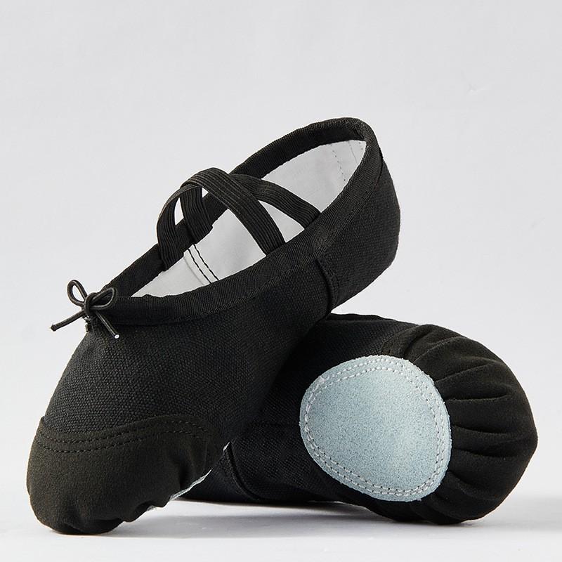 Kids Ballet Shoes Girls PU Leather Soft Split Sole Professional Dance Training Slippers Non-Slip