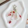 Contrast Color Bag Charms Colorful Floral Beaded Hanging Korean Style Flower Pendant Girls Gifts