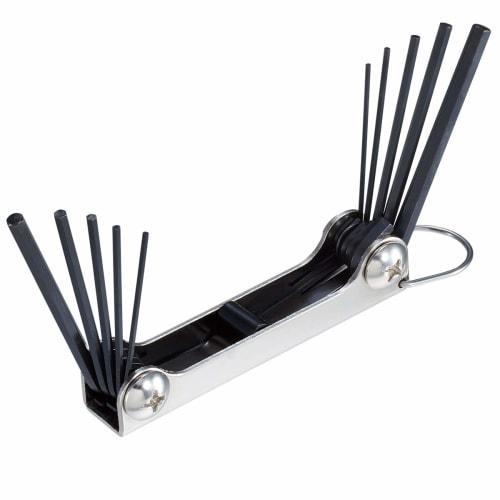 

HOZAN W-98 Allen Key Wrench Set, 10-Piece Set, Folding Hex Keys, Hex Keys, Sizes: 1.27/1.5/1.6/2/2.4/2.5/3/3.2/4/4.8mm