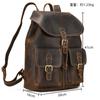 Leather Backpack Large Capacity Men'S Retro Mad Horse Leather Travel Bag Student Schoolbag Can Hold 15 Inch Backpack