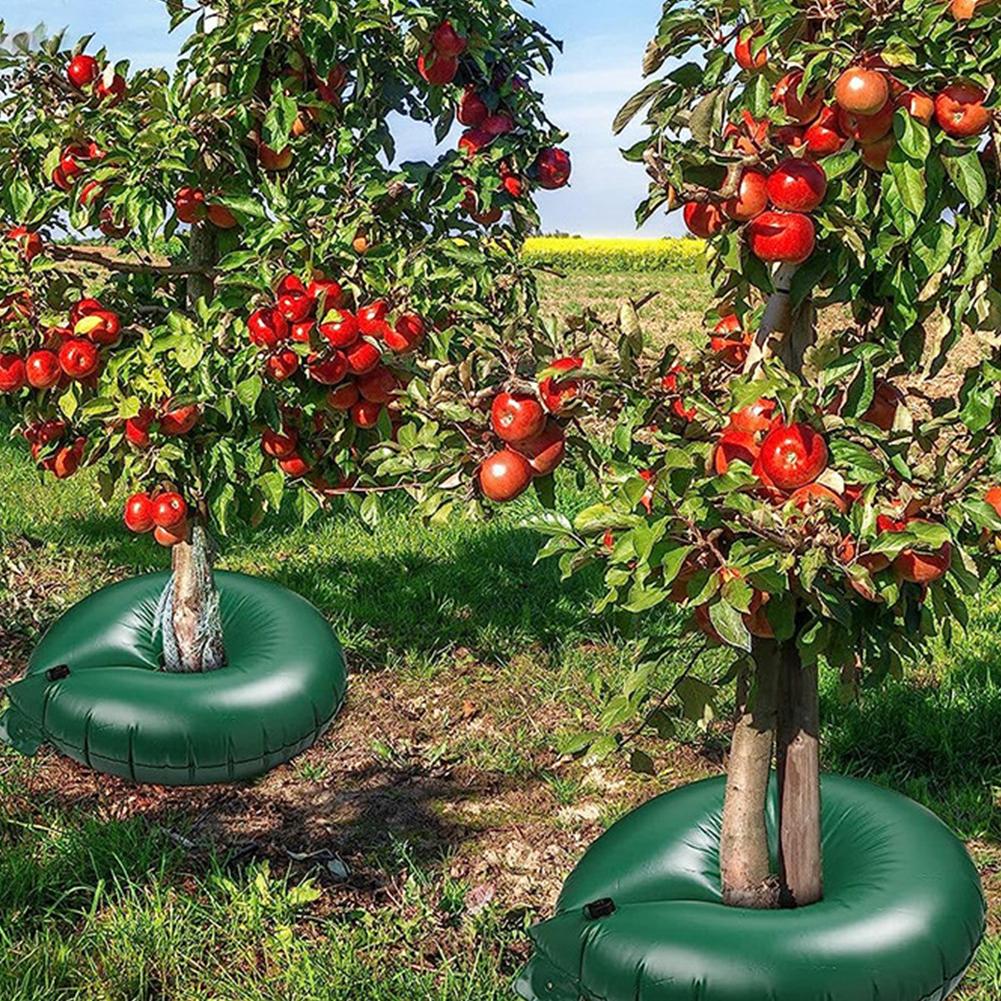 10 Gallons Tree Watering Bag 60cm Diameter Slow-Release Drip Rings Anti-UV Automatic Irrigation System For Gardening Trees Shrub