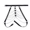 Catena body harness in pelle nera per donne e ragazze Catena per il corpo sexy Gioielli per feste Punk Accessori Festival Rave Gotici