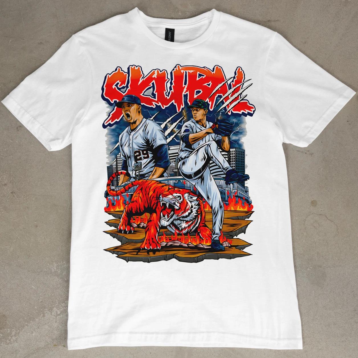 

Tarik Skubal Detroit Tigers Shirt MLB Jersey Graphic Tee Baseball Vintage Retro S