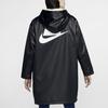 Nike Windproof Warm Mid-Length Casual Hooded Sherpa Cotton Coat Winter Women Coats Black BV3126-010
