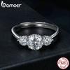 Bamoer Romantic 1CT Moissanite Ring 925 Sterlin Silver D Color Moissanite Stackable Promise Wedding Ring Party Gift