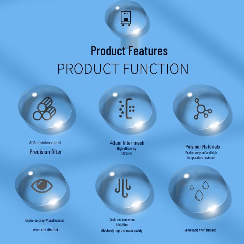 Stainless Steel Water Heater Pre-Filter for Tap, Washing Machine, and Shower: Scale Inhibitor