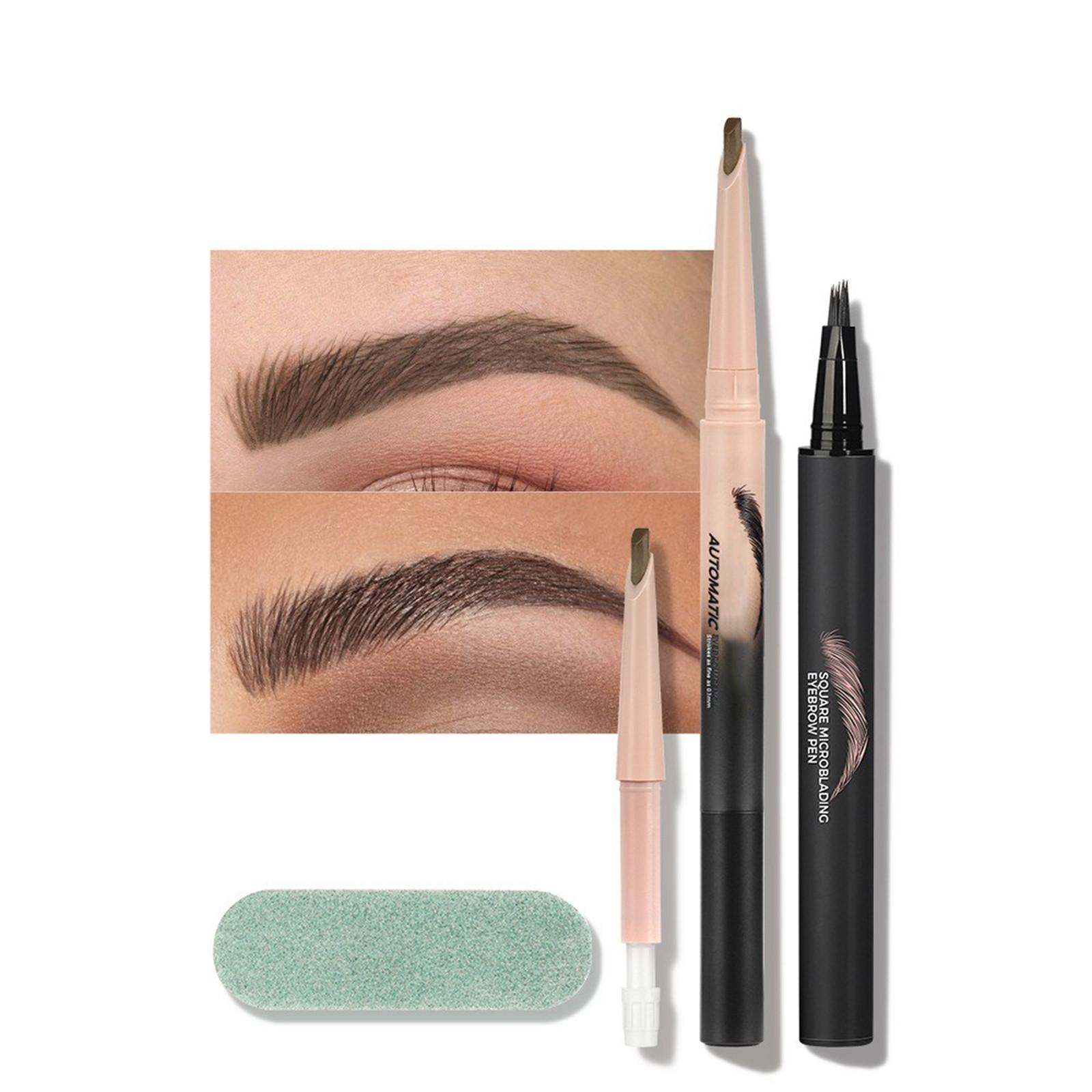 

Набор карандашей для бровей, водостойкий, не размазывающийся, жидкий, раздвоенный карандаш для бровей, водный карандаш для бровей от Foreign Trade Makeup Water Eyebrow Pencil.2 мл One Size