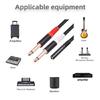 Dual 6.35mm Male To 3.5mm Female Cord 3.5mm To Dual 1/4 Audio Splitters Cable