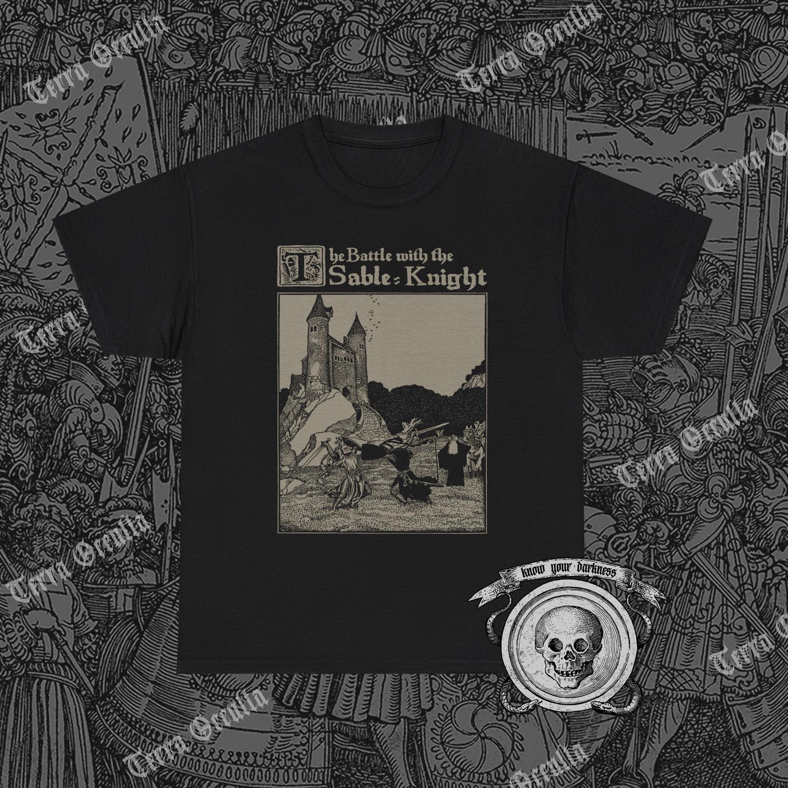 Sable Knight Shirt, La Mort D Arthur, Howard Pyle, King Arthur, Excalibur S