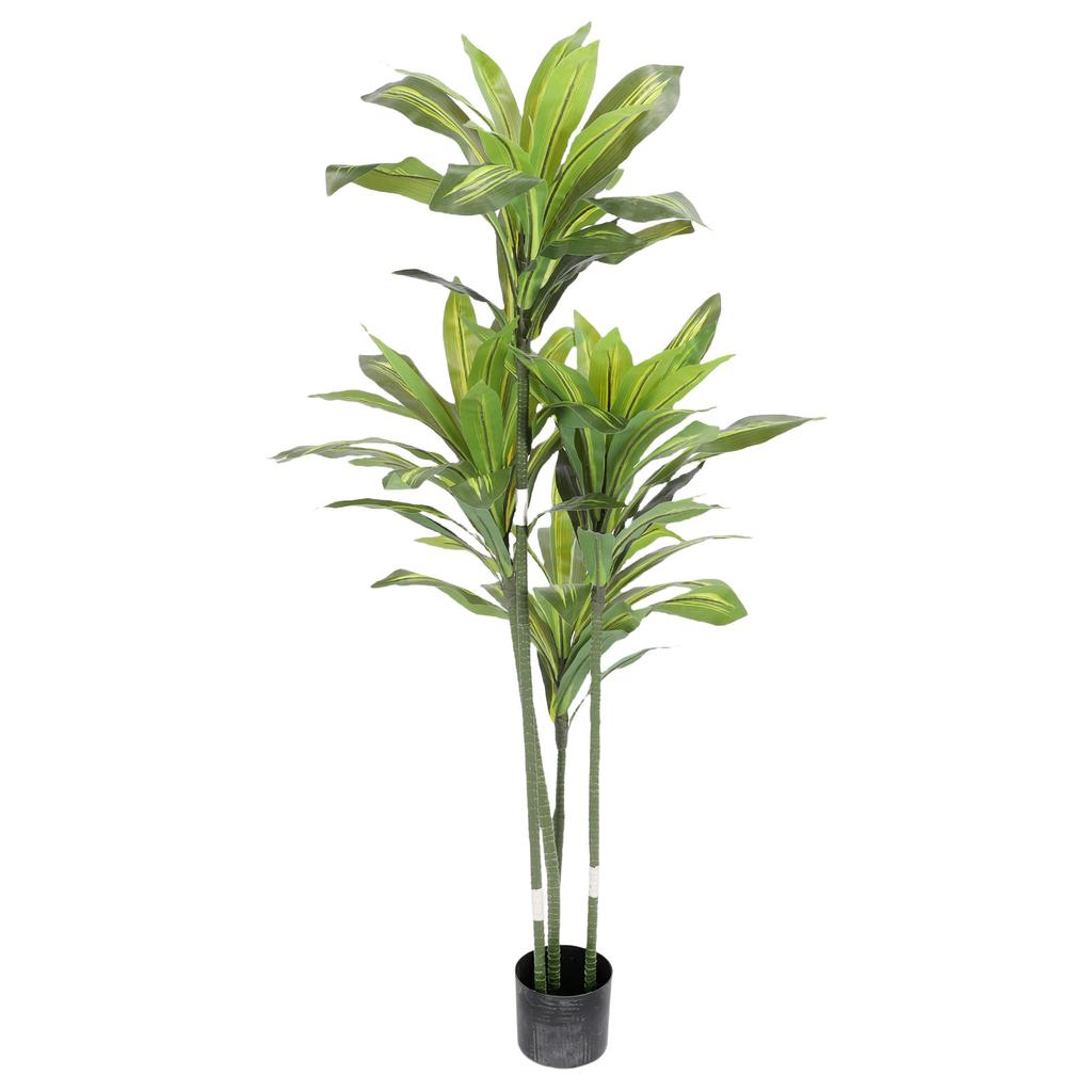 Faux Dracaena Fragrans Tree ABS PU Artificial Dracaena Fragrans Fake Floor Potted Plant for Living Room Decor