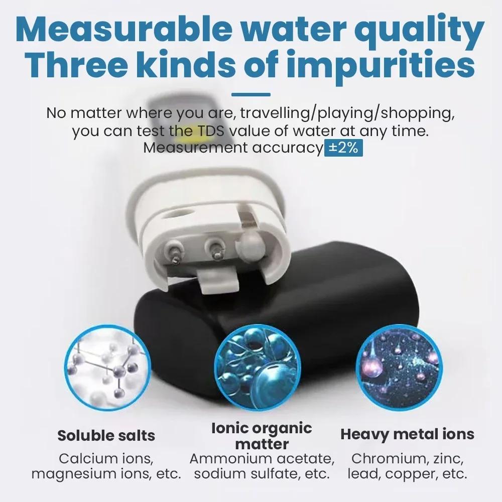 TDS Meter 0-9990ppm Digital Water Quality Detection Pen Water Quality Tester for Drinking  Monitoring System for Aquarium Pools