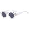Vintage Small Round Sunglasses Women Men Metal Hinge Grey Transparent Shades Outdoor Eyewear Retro Rivet Glasses