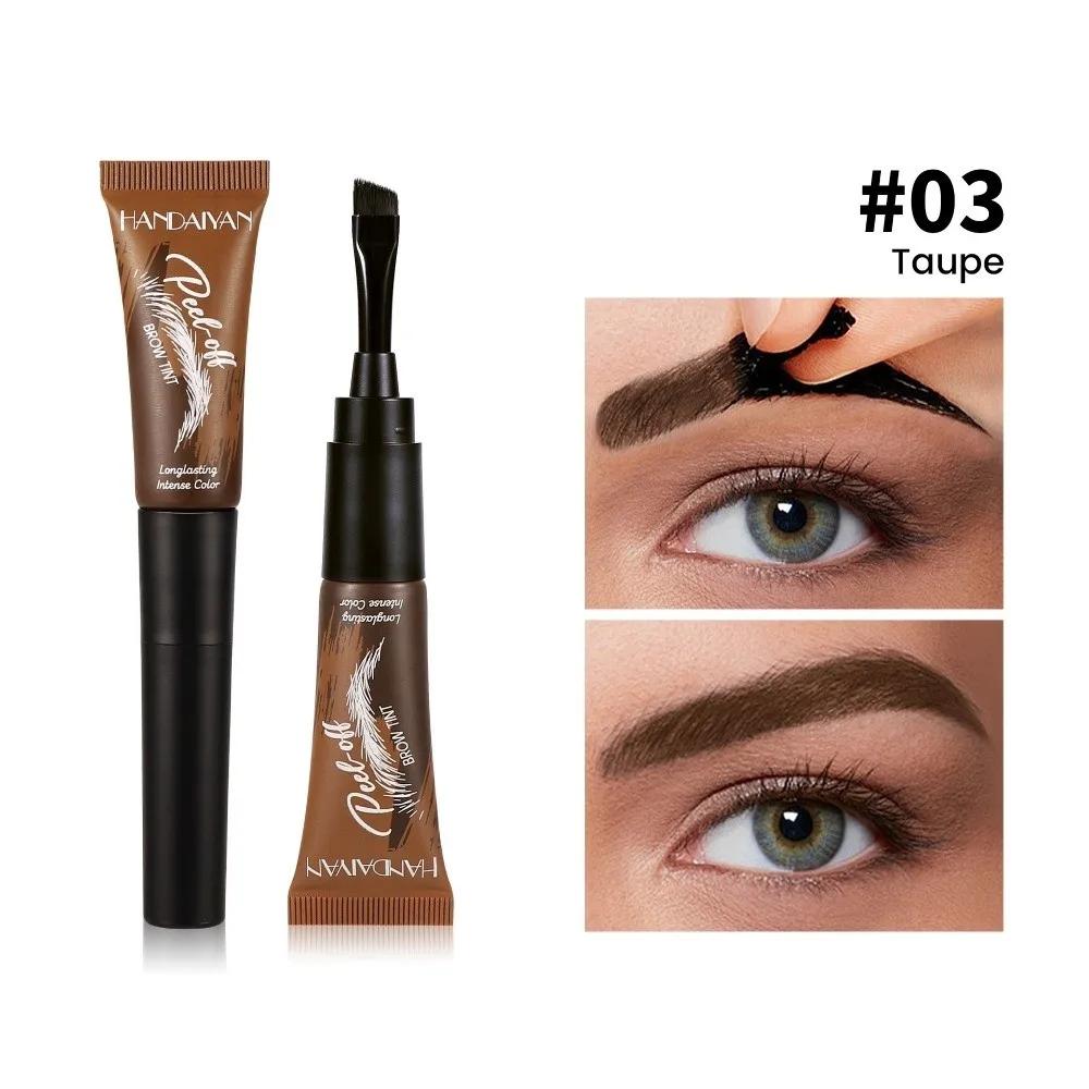 Quick-Drying Peel-off Eyebrow Gel Natural Look Multi-Shade Selection Eyebrow Dye Glue Long Lasting Brush Head Design