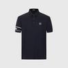 Classic and Versatile Letter Logo: Comfortable and Breathable Men's Short Sleeved Polo Shirt for Spring and Summer
