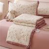 Summer Quilt French Style Comforter Quilt Flora Lace Household Machine Washable Suitable Cool And Refreshing  Blanket