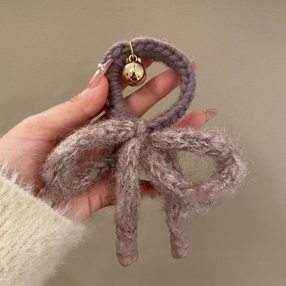 Резинка для волос Бант СкраНчи Корейский стиль Шерстяное кольцо для волос Индивидуальность Плюшевые СкраНчи Повседневные кофейный