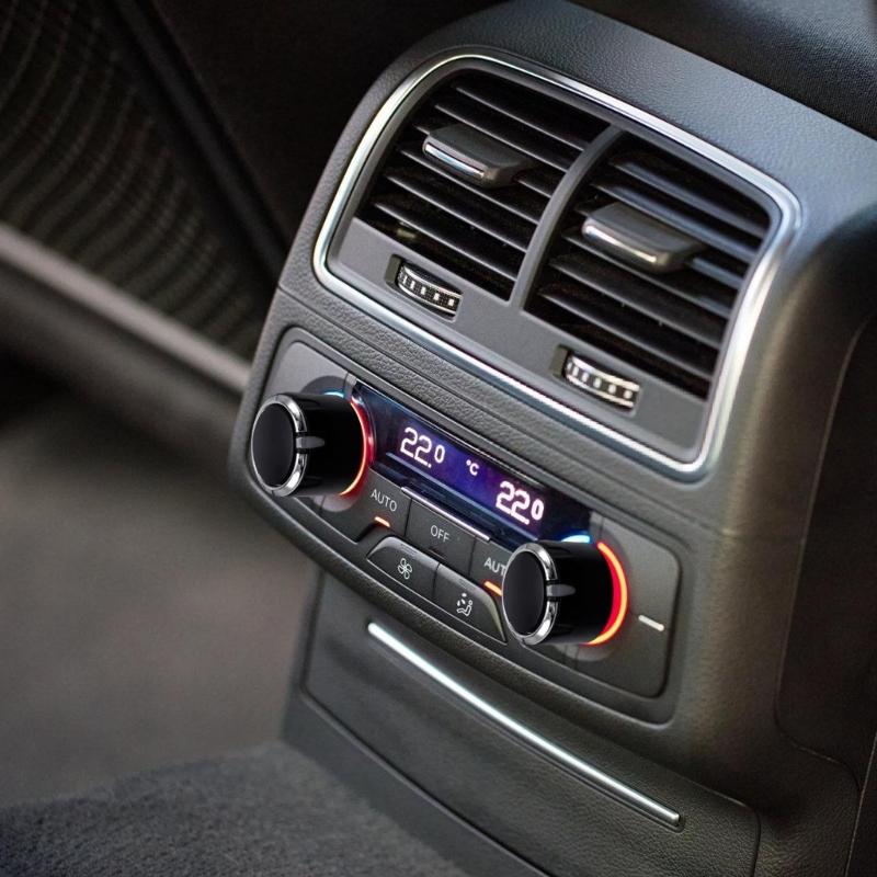 Black Interior Panel Selector Knob, Vehicle-Specific Fan and Mode Control Part with Silver Edge, Single Cabin Knob for Daily Driving Repair