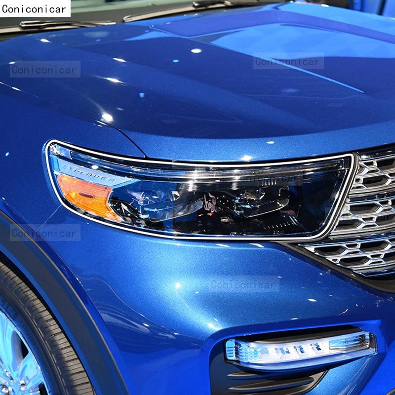 For FORD Explorer 2016-2024 Car Headlight Transparent TPU Protective Cover Film Front Light Tint Change Color Sticker