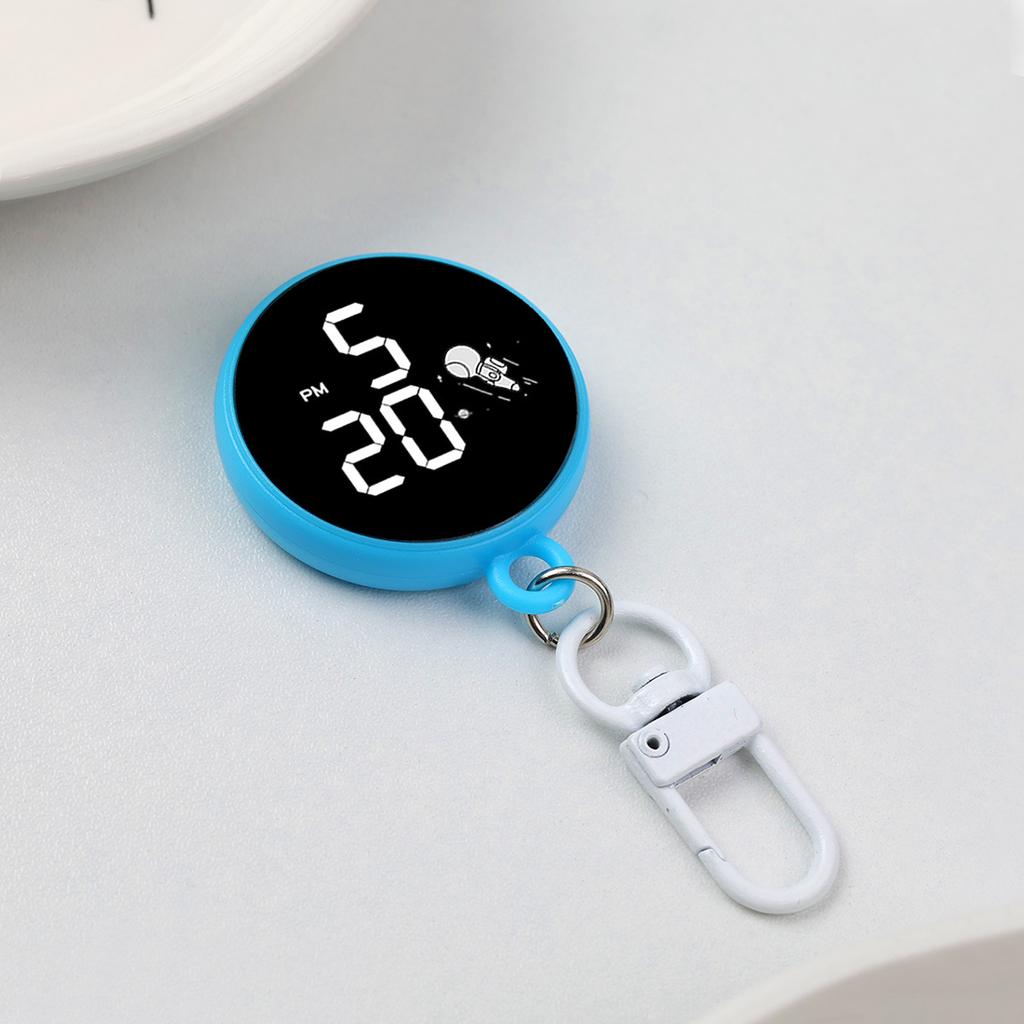 Keychain Digital Watch Personalized Astronaut Style LED Electronic Watch Luminous Digital Display Cartoon Pendant for Student