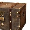 Vintage Holz-Aufbewahrungsbox Schatztruhe Rechteckig Sammlerstück Behälter Geschenk