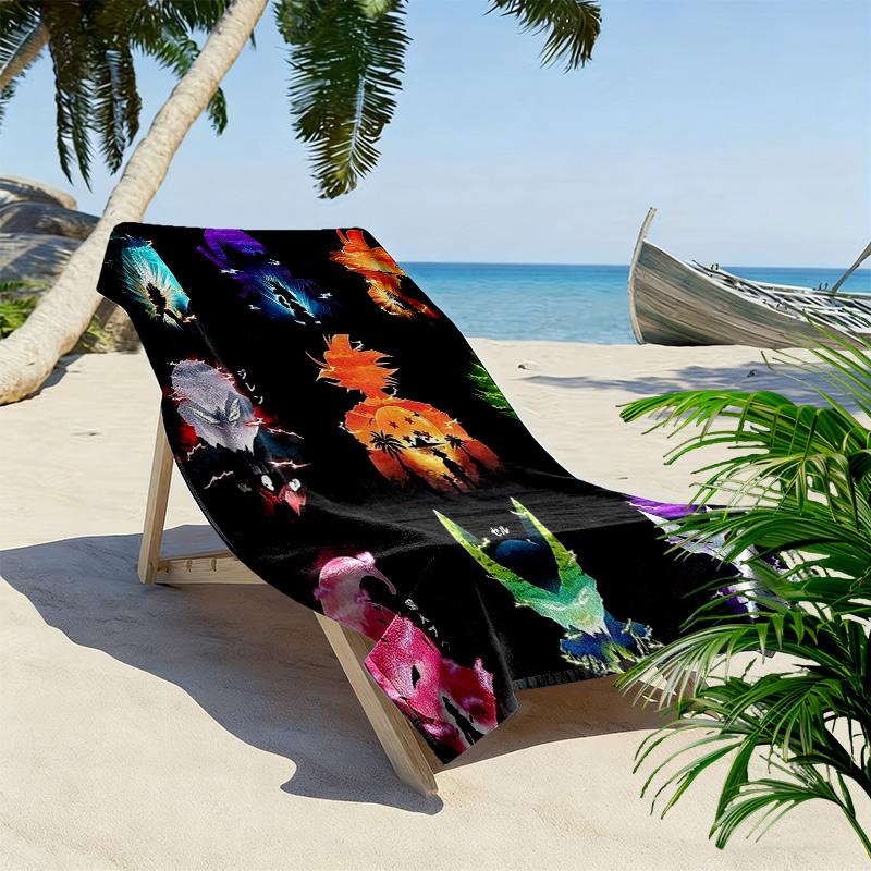 DRAGON BALL Print Beach Towel, Large Soft Quick Dry Towel for Beach Camping Swimming