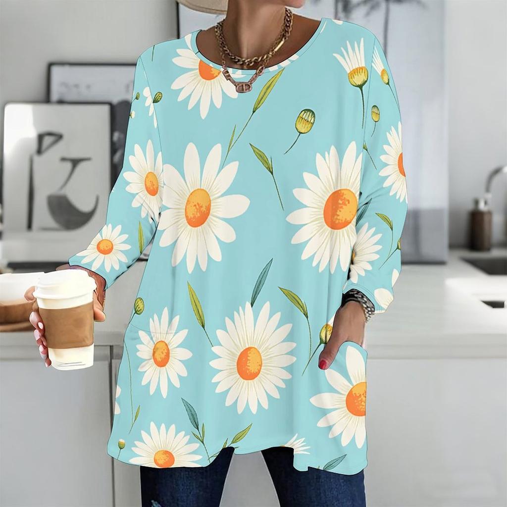 Plus Size Ladies V Neck Long Sleeve Blouse Soft Loose Tops For Daily Shopping And Indoor Relaxation