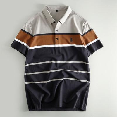 Mall Brand Counter Withdraw Cut Label Men's Clothing Export OEM Goods Big Sale Lycra Cotton Short-Sleeved Polo Shirt T-shirt Summer Top Clothes