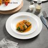Weißer Keramikteller Leichter Luxus Pastateller Restaurant Kaltspeisenteller Haushaltsgeschirr Frühstücksteller Küche Essen Bar