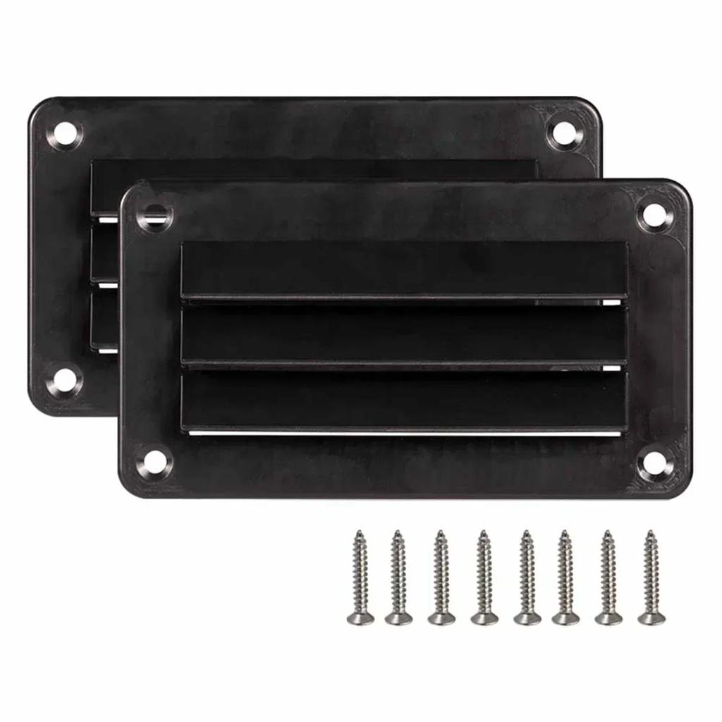For Durable RV Exhaust Vent Covers 2pcs with Rounded Corners Made from ABS Plastic for Protection and Efficient Airflow