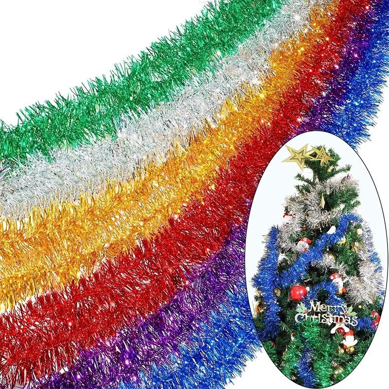 2M Christmas Decoration Color Ribbon Christmas Tree Pendant Ornaments for Home Decor New Year 2026 DIY Party Decoration Supplies