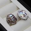Natural Big Baroque Pearls Earrings For Women,Real Freshwater Pearl Stud Earrings 925 Silver Boho Earrings Wife Mother Gift