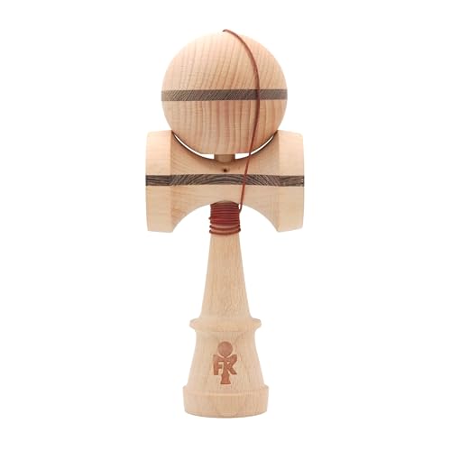 TOKYO KENDAMA X FANKEN Collaboration Model BEECH & WENGEWOOD 5th Shape / Beech & Wengewood Growing Kendama Equipped with Bearings, No Chemical Paints,
