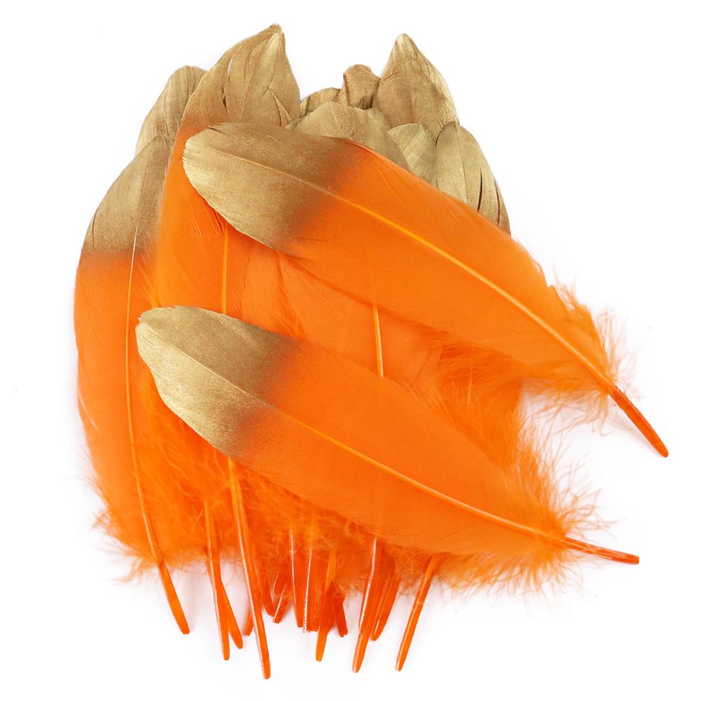 10/50pcs Gold White Goose Feathers Dyed Colorful Natural Gooset Plumes 15-20CM Costume Party Decor Feathers for Craft