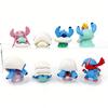 8Pcs/Set Latest Cartoon Anime Stitch Angel Action Figure Model Desktop Ornament Collection Birth Date Cake Decoration Children Playthings