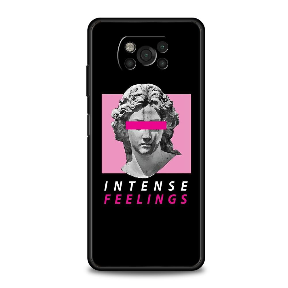 Cartoon Statue Abstract Art Phone Case Cover for Xiaomi Poco F7 Ultra F6 F5 F4 F3 X6 X5 X4 X3 NFC C51 C55 M4 GT Soft TPU Shell